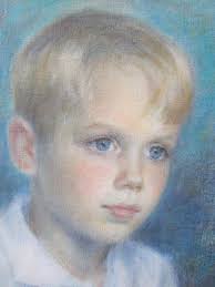 Vintage Original Janet Raser Faunce Oil Painting Boy Fishing Texas Pond