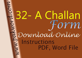 Bank deposite slip of nbp : Challan Form 32a How To Fill 32 Challan Detail Pakword