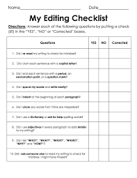 2 To The 1 To The 1 To The 3 Do You Wanna Die Original My Editing Checklist Writing Homework Third Grade Writing Writing Checklist