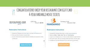Fandangonow gift card for movie tickets. How To Redeem A Dinner And A Movie Gift Card Bundle Youtube