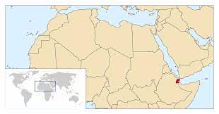 Map of djibout with cities. Large Location Map Of Djibouti In Africa Djibouti Africa Mapsland Maps Of The World