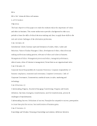Value Ethics In Business Docsity