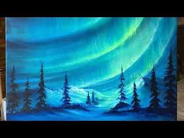 Painting wall light lumina s. How To Paint Northern Lights And Mountain Landscape Youtube Northern Lights Painting Mountains Art Painting Landscape Paintings Acrylic