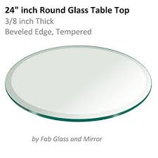 Glass Table Top 24 Inch Round 3 8 Inch Thick Beveled Edge Tempered With Images Glass Top Table Glass Table Tempered Glass Table Top