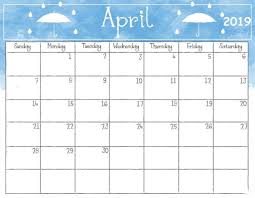 April 2019 Calendar Cute Calendar 2019 Template Printable Calendar Template Calendar Printables