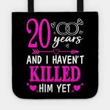 Why not give him a little of everything? 20th Wedding Anniversary Shirt For Wife From Husband 20th Wedding Anniversary Gifts Tragetasche Teepublic De