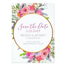 Spring Floral Flowers Country Wedding Save Date Card Wedding Invitations Cards Wedding Saving Floral Wedding Invitations Printable Flower Wedding Invitation