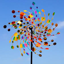 Windspiel hat einen wunderbaren ton. Xxl Windrad Confetti Windmuhle H 214 Cm O 81cm Bunt Metall Gartenstecker Top Windspiele Garten Windspiele Windrad