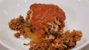 These Hearty Bell Peppers Stuffed With Meat And Veggies Are A Perfect Weeknight Meal Recipe Stuffed Peppers Stuffed Bell Peppers Easy Stuffed Pepper Recipe