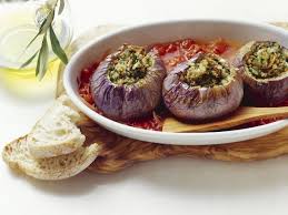 Gefullte Auberginen Auf Sizilianische Art Rezept Sizilianische Rezepte Rezepte Auberginen