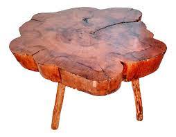 This mid century cypress table features highly figured grain pattern and an highly irregular live edge. 1960s Boho Chic Live Edge Cypress Side Table Chairish