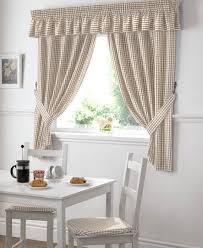 Jinchan linen textured curtains for bedroom drapes rod pocket back tab beige linen blend curtain panels window treatments for living room patio door 1 pair 84 inches crude 4.6 out of 5 stars 253 $39.99 $ 39. Gingham Check Kitchen Window Curtains Beige And White