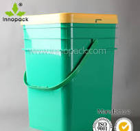 OEM 20L Plastic Square Buckets with Lids and Handles