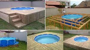 If you are looking for free plans and only a partial deck, this could be what you've been searching for. Creative Ideas Diy Above Ground Swimming Pool With Pallet Deck I Creative Ideas