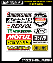 Kungfu graphics motocross sponsor logos racing sticker sheet universal (7.2 x 10.2 inch), black white. Jual Stiker Sponsor Racing Terbaru Lazada Co Id