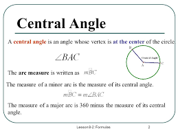 So, what's the area for the sector of a circle: Lesson 8 2 Formulas 1 Lesson 8 2 Formulas Circumference Arc Length Area Sector Ppt Download