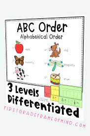 Abc Order Activities Differentiated Academic Vocabulary
