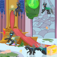 For a world of singing candy coloured ponies, mlp is full of little dark moments. 573231 Safe Artist Artknorke Philomena Princess Celestia Queen Chrysalis Changeling Phoenix Banana Cocoon Derpibooru