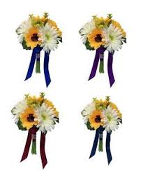 Maybe you would like to learn more about one of these? Artificial Daisy And Yellow Sunflower Wedding Bouquet 7 5 Pick Ribbon Color Ebay