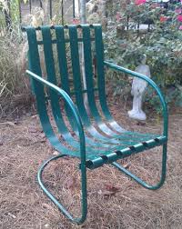 This project is simple, cheap, and fun because you get to use power tools and spray paint! Retro Metal Slat Lawn Furniture Bouncers Vintage Metal Furniture Vintage Patio Furniture Vintage Patio Vintage Patio Furniture Retro Patio Furniture