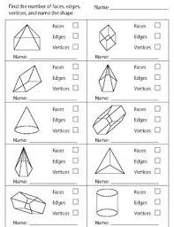Features And Attributes Of 3d Solids Kids Math Worksheets Teaching Geometry Shapes Worksheets