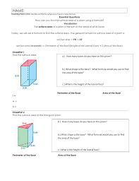 With our tool, you need to enter the respective value for length and width and hit the calculate button. Surface Area Of Prisms Using A Formula