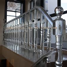 Rails attached through holes drilled in the glass. Crystal Glass Stairs Railings Staircase Designs Indoor Outdoor Glass Balcony Railing Handrail Wholesale Glass Handrail Price Rail Line Handrail Productshandrail Stair Aliexpress