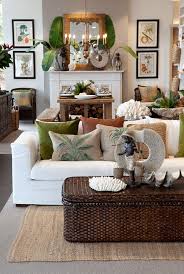 Tropical Living Room With Brown Rattan Coffee Table Tropical Living Room Tropical Home Decor British Colonial Decor