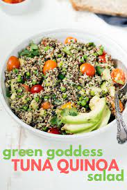 Green Goddess Tuna Quinoa Salad Get Healthy U Recipe Yummy Salad Recipes Quinoa Tuna Recipe Healthy Recipes