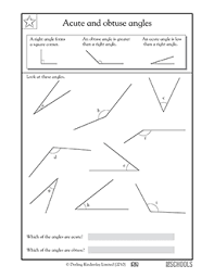 This Measuring Math Worksheet Introduces Your Child To Right Angles Obtuse Angles And Acute Math Division Worksheets 4th Grade Math 4th Grade Math Worksheets