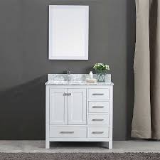 Browse our wide selection of bathroom vanities; Constantia 36 Inch Bathroom Vanity White Carrara Marble Top