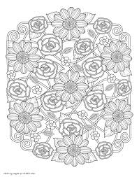 Plus flower letters & numbers coloring sheets. Coloring Pages For Girls Flowers Coloring Pages Printable Com