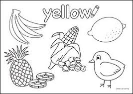 Yellow Coloring Sheet
