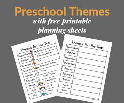 Free editable weekly 2021 calendar : Monthly Preschool Themes