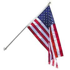 Displaying the u s flag indoors or outdoors american flagpoles. Annin Flagmakers Estate 3 Ft X 5 Ft Nylon U S Flag With 6 Ft Spinning Flagpole And Fasteners 238 The Home Depot
