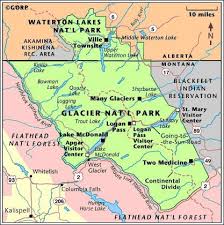 Glacier National Park Map Two Medicine On The Right Also Glacier National Park Map Glacier National Park National Parks