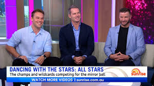 Watch the official dancing with the stars online at abc.com. Sunrise Dancing With The Stars Competitors Bec Hewitt Lincoln Lewis Tom Williams And Luke Jacobz Facebook