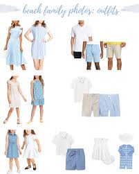 Navy, cream and tan is a classic color scheme for family photos that works well for any season. Family Beach Photos Outfit Ideas What To Wear In Family Photos