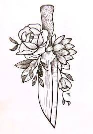 Knife Rose Tattoo Design Best Flowers Ink Ideas Rose Tattoo Design Tattoos Knife And Flower Tattoo
