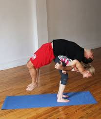 Nothing Says Happy Valentine S Day More Than Stretching Breathing Massaging And Moving Your Body With Your Man Try Couples Yoga Yoga Routine Partner Yoga
