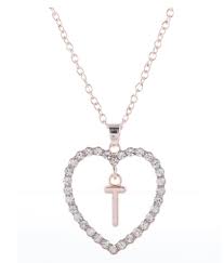 Gift to yourself or a loved one a timeless design from the world's most celebrated jewelry destination. Chorme 1pc Rose Gold Alphabet T Necklace Heart Shaped Enjoliver Love Letter Pendant Buy Chorme 1pc Rose Gold Alphabet T Necklace Heart Shaped Enjoliver Love Letter Pendant Online In India On Snapdeal