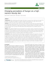 Pdf Changing Perceptions Of Hunger On A High Nutrient