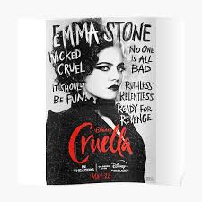 Disney has released a new teaser poster for its upcoming film cruella, with a trailer scheduled to arrive tomorrow. Cruella Posters Redbubble