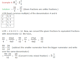 Use browser document reader options to download and/or print. Course Mathematics Class 6 Topic Adding Or Subtracting Unlike Fractions