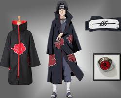 Naruto Uchiha Itachi Cosplay Akatsuki Ninja Abrigo Capa De Abrigo Conjunto Anillo Diadema Animehttps Vendet Akatsuki Cosplay Ropa Cosplay Disfraces De Naruto