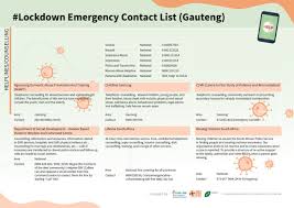 During the national lockdown period, however not all of them are related to the national lockdown. Isla On Twitter Gauteng Lockdown Emergency Contact Numbers 1 2 Sonketogether