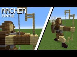 Once you have found a skin which you like and would like to turn into a statue you should copy the image you see on the skin page to photoshop, gimp or any other image editing program (see example below). Minecraft Mcpe How To Make An Archer Statue Youtube Minecraft Plans Minecraft Statue
