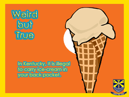 Weirdbuttrue In Kentucky It Is Illegal To Carry Ice Cream In Your Back Pocket Weird But True Kentucky Carry On