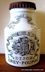 Ancien Pot A Moutarde De Dijon Grey Poupon 1900 Vendu Antique Bottles Antique Crocks Antique Stoneware