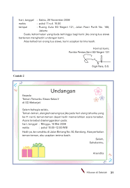 Berisi contoh surat undangan resmi perusahaan, organisasi, rapat resmi, dan kegiatan osis. Contoh Undangan Resmi Pentas Seni Guru Paud